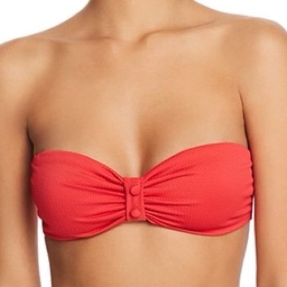 Red Carter Beach Chic Sammie Bikini Top Color Orange SZ LARGE BNWT